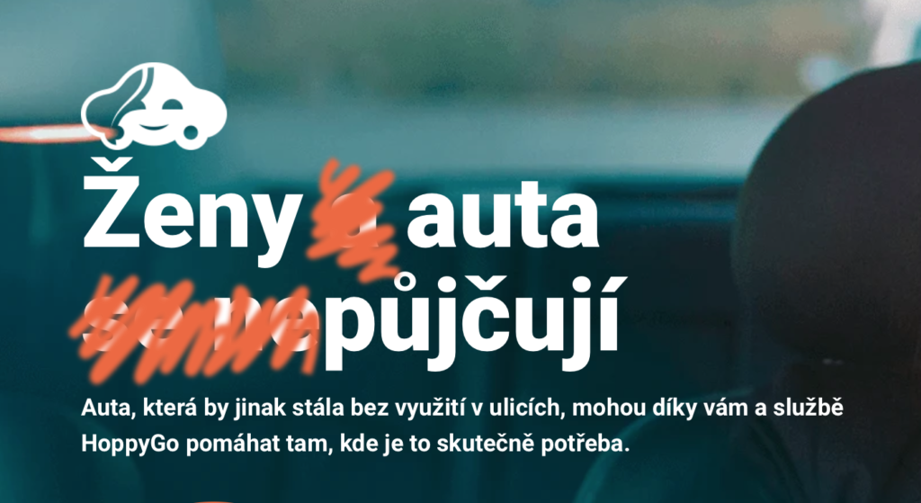 ženy auto půjčují, hoppygo
